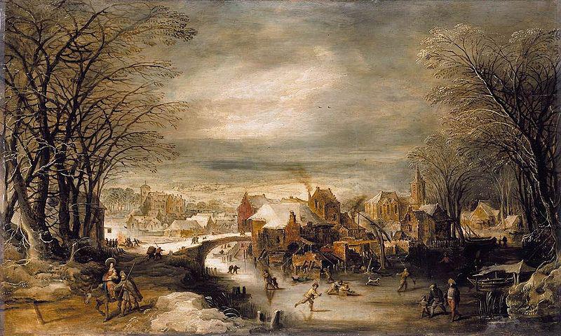 Joos de Momper Winter Landscape with The Flight into Egypt oil painting picture